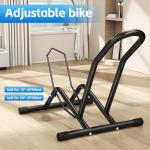 BEISHI Bike Floor Stand Indoor Bike Stand for Garage/Home,Adjustable Bicycle Parking Stand Fit for 16"-29" Wheel Mini/Mountain/Road Bikes Heavy Duty Metal