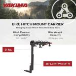 YAKIMA, DoubleDown 4 Tilting Hitch-Mounted Bike Rack for Cars, SUVs, Trucks and More, Fits 1.25” and 2” Hitches, Carries 4 Bikes