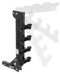 MaxxHaul 70210 Hitch Mount 4-Bike Rack – Black, 150 lb Capacity for Cars, Trucks, SUVs & Minivans, Swing-Down & Easy Install, Safety Reflector Included