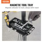 VEVOR Bike Repair Stand, 4-Leg Steel Bicycle Repair Stand, 42.5"-74.8" Adjustable Height Bike Maintenance Work Stand with Magnetic Tool Tray, Foldable Bike Service Stand for Home, Shop (Max 80 Pounds)