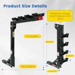 MaxxHaul 70210 Hitch Mount 4-Bike Rack – Black, 150 lb Capacity for Cars, Trucks, SUVs & Minivans, Swing-Down & Easy Install, Safety Reflector Included