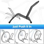 BEISHI Bike Floor Stand Indoor Bike Stand for Garage/Home,Adjustable Bicycle Parking Stand Fit for 16"-29" Wheel Mini/Mountain/Road Bikes Heavy Duty Metal