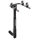 Retrospec Lenox 2-5 - Bike Hitch Rack for Cars, Trucks, SUVs with 2” Hitch | Foldable Steel Frame with Anti-Rattle Adapter, Tie Down Cradles and Straps - Fits Most Frames, Black