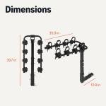 Amazon Basics 4-Bike Hitch Rack with 2" Hitch for Car, SUV and Truck, Heavy-Duty Steel Frame, Foldable, Anti-Rattle Stability, 132-Pound Capacity