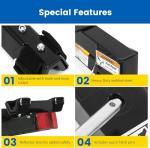 MaxxHaul 70210 Hitch Mount 4-Bike Rack – Black, 150 lb Capacity for Cars, Trucks, SUVs & Minivans, Swing-Down & Easy Install, Safety Reflector Included