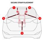 Allen Sports Deluxe 2-Bike Trunk Mount Rack, Model 102DN-R, Black