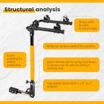 MaxxHaul 50025 Hitch Mount 2 Bike Rack For Cars, Trucks, SUV's, Minivans - 100 lb. Capacity