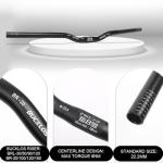 BUCKLOS Mountain Bike Handlebars 25.4mm - 20/100mm Rise MTB Aluminum Alloy Handlebar - 620/720mm Extra Long Bicycle Riser HandleBars for E-Bike Folding Bike Downhill Racing.