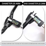 BUCKLOS Mountain Bike Handlebars 25.4mm - 20/100mm Rise MTB Aluminum Alloy Handlebar - 620/720mm Extra Long Bicycle Riser HandleBars for E-Bike Folding Bike Downhill Racing.