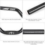 25.4 Bike Handlebar - 30mm, 55mm, 70mm, 90mm,120mm Riser Handlebar - 620mm Aluminium Alloy Mountain Bike Bicycle Handlebars (25.4-70mm Rise)