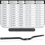 BUCKLOS Mountain Bike Handlebars 25.4mm - 20/100mm Rise MTB Aluminum Alloy Handlebar - 620/720mm Extra Long Bicycle Riser HandleBars for E-Bike Folding Bike Downhill Racing.