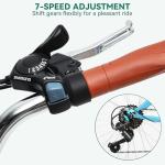 YITAHOME 24-Inch 7-Speed Beach Cruiser Bike