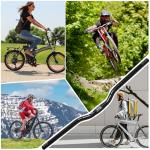 BUCKLOS Mountain Bike Handlebars 25.4mm - 20/100mm Rise MTB Aluminum Alloy Handlebar - 620/720mm Extra Long Bicycle Riser HandleBars for E-Bike Folding Bike Downhill Racing.