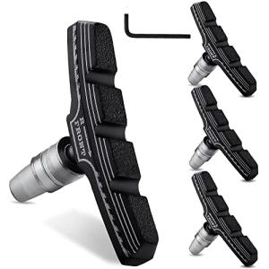 Hapleby 4PCS Premium Bike Brake Pads, Professional Mountain Bicycle V-Brake Pads, Bike Brake Blocks Kit, for Free Hex Wrench