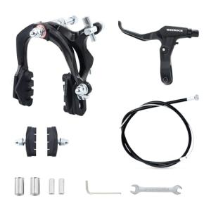 WEEROCK Front Bike Calip Brake, Front C Brake, Rim Brake with Left Aluminium Alloy Brake Lever, Bike Cable for Kids Bike, Child Bike, Student Bicycle, BMX，Beach Bike, Commuter Bike, Black