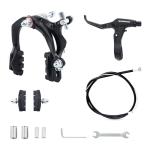 WEEROCK Front Bike Calip Brake, Front C Brake, Rim Brake with Left Aluminium Alloy Brake Lever, Bike Cable for Kids Bike, Child Bike, Student Bicycle, BMX，Beach Bike, Commuter Bike, Black
