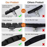 Hapleby 4PCS Premium Bike Brake Pads, Professional Mountain Bicycle V-Brake Pads, Bike Brake Blocks Kit, for Free Hex Wrench