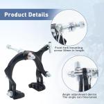 WEEROCK Front Bike Calip Brake, Front C Brake, Rim Brake with Left Aluminium Alloy Brake Lever, Bike Cable for Kids Bike, Child Bike, Student Bicycle, BMX，Beach Bike, Commuter Bike, Black