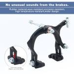 WEEROCK Front Bike Calip Brake, Front C Brake, Rim Brake with Left Aluminium Alloy Brake Lever, Bike Cable for Kids Bike, Child Bike, Student Bicycle, BMX，Beach Bike, Commuter Bike, Black