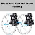 Bike Disc Brake Kit,Bike Front and Back Disc Brake Kit-Calipers,2 Pcs Stainless Steel 160 mm Rotors&Cable&Brake Lever&A pair of bicycle brake levers&fixing screws,BB7（Black）