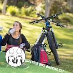 2 Pairs Bike brakes, Universal Complete V Bike Brakes set, Mountain Bike Replacement for Most Bicycle,Road Bike Brakes Cables with Front Back Wheels End Caps,End Ferrules -Black