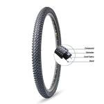 Hycline Bike Tire,26x1.95-Inch Folding Replacement Tire for MTB Mountain Bicycle-Black