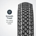 Schwinn Replacement Bike Tire, 26" x 2.125" Cruiser Bike Tire, Smooth Tread Pattern, Puncture Guard, Fits Internal Rim Widths 19mm-29mm, PSI Range 40 to 65
