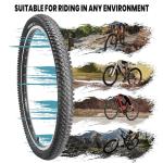 26-inch Mountain Bike Tires Set: Hycline 2-Pack 26x1.95 inch (54-559mm) Folding Replacement Puncture-Resistant Bicycle Tires and Pair 26-inch Inner Tubes with Tire Levers for MTB Off-Road Bike