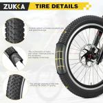 ZUKKA Bike Tire 20/24/26/27.5/29 x 2.125 Mountain Bike Tire Foldable Replacement Tire for Mountain Bike, Kids Bike,Cruiser Bike
