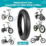 MEGHNA Fat Bike Tire 24 x 3.0 inch E Bike Tire 75-507 Foldable Knobby High Traction Replacement for Snow Bike Kids Fat Bike Electric Bike
