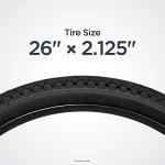 Schwinn Replacement Bike Tire, 26" x 2.125" Cruiser Bike Tire, Smooth Tread Pattern, Puncture Guard, Fits Internal Rim Widths 19mm-29mm, PSI Range 40 to 65