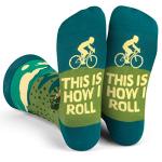 Lavley This Is How I Roll Bike Socks - Funny Cycling Socks for Men and Women Who Love Road Biking - Novelty Gift for Cyclists - One Size Fits Most