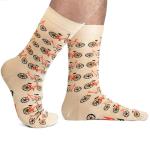 Lavley Born to Bike Socks - Funny Cycling Socks for Men and Women - Novelty Gift for Cyclists and Riders Who Love Outdoor Sports - One Size Fits Most