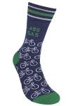 FUNATIC All Ass No Gas Funny Bike Socks | Novelty Cyclist Lover Gift Idea with Saying | Best Biker Themed Holiday Party Apparel Present | Unique Bicycle Riding Enthusiast Related Item for Men Women
