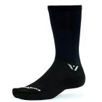 Swiftwick- ASPIRE SEVEN Cycling Socks, Firm Compression Fit, Tall Crew (Black, Large)