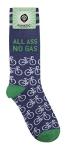 FUNATIC All Ass No Gas Funny Bike Socks | Novelty Cyclist Lover Gift Idea with Saying | Best Biker Themed Holiday Party Apparel Present | Unique Bicycle Riding Enthusiast Related Item for Men Women