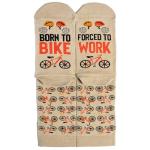 Lavley Born to Bike Socks - Funny Cycling Socks for Men and Women - Novelty Gift for Cyclists and Riders Who Love Outdoor Sports - One Size Fits Most