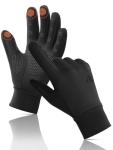 Aerynx Winter Gloves Women Men Cold Weather Thermal Warm Touch Screen 3-Layers Liner Glove, Windproof for Running, Cycling, Biking, Hiking, Driving, Walking, Typing, Sports Shooting, Gaming X2