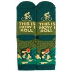 Lavley This Is How I Roll Bike Socks - Funny Cycling Socks for Men and Women Who Love Road Biking - Novelty Gift for Cyclists - One Size Fits Most