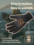 Aerynx Winter Gloves Women Men Cold Weather Thermal Warm Touch Screen 3-Layers Liner Glove, Windproof for Running, Cycling, Biking, Hiking, Driving, Walking, Typing, Sports Shooting, Gaming X2