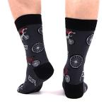 WeciBor 5-Pack Funny Cycling Crew Socks for Men - Novelty Bike Pattern, Perfect for Cyclists, Size 9-13