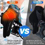 Tanluhu Cycling Mountain Bike Biking Gloves for Men Women Outdoor Full Finger Workout Touch Screen Anti-Slip Shock-Absorbing MTB Road Bicycle Gloves (Black)