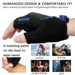 MOREOK Cycling Gloves Bike Gloves for Men/Women-[5MM Gel Pad] Half Finger Bicycle Biking Gloves for Cycling/Weight Lifting/Gym/Motorcycle/Rowing/Outdoor Sports-050-BLUE-L