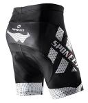 sponeed Men's Shorts for Biking Padding Cycling Pants Male Trainning Padded Road Bike Underwear US L White