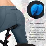  Riding Biker BicycMen's Bike Shorts 3D Padded Cycling Road Biking Underwear Mountainle UPF 50+ Cycle Shorts Zipper Pockets(Blue Grey,M)