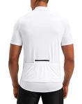Men's Cycling Jersey Moisture Wicking Short Sleeve Half Zip Bike Road Mountain Biking Bicycle Biker Quick Dry UPF SPF Riding Sun Protection Racing Shirts for Men Zipper Pockets(White,XL)