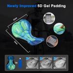 ASTRYON Men's Cycling Underwear Shorts 5D Padded Gel Mountain Bike Bicycle MTB Liner with Breathable, Quick Drying Shockproof (US, Alpha, Medium, Regular, Regular, Black)