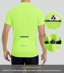 Spotti Men's Cycling Bike Jersey Short Sleeve with 3 Rear Pockets- Moisture Wicking, Breathable, Quick Dry Biking Shirt