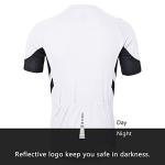 ARSUXEO Men's Short Sleeves Cycling Jersey Bicycle MTB Bike Shirt 636 White Size L