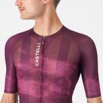 CASTELLI Men’s Climber’s A/C Jersey, Quarter Length Sleeve, Full Zip, Road Cycling & Gravel Biking Jersey with UV Protection - Deep Bordeaux/White - X-Large